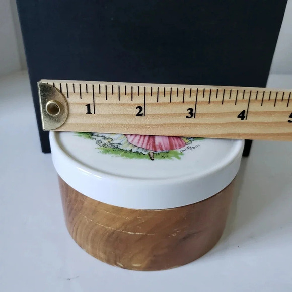 Vintage Dainty Miss Porcelain/Wood  Mini Tea Bag Plates. - Picture 6 of 8